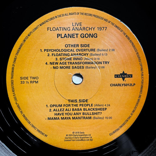 Planet Gong – Live Floating Anarchy 1977 LP vinyl record, image 6 of 6