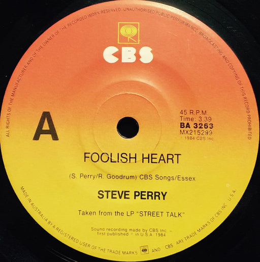 Steve Perry – Foolish Heart / It's Only Love