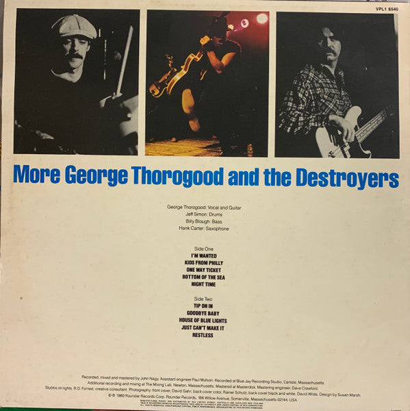 George Thorogood & The Destroyers – More George Thorogood And The Destroyers LP vinyl record, image 2 of 4
