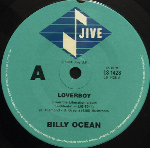 Billy Ocean – Loverboy 7" vinyl record