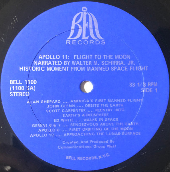 Walter M. Schirra Jr. – Apollo 11: Flight To The Moon - Historic Moment From Manned Space Flight LP vinyl record, image 5 of 6