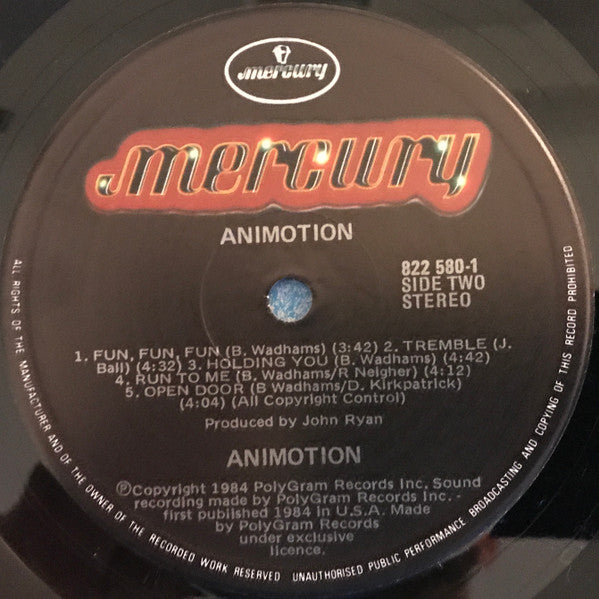 Animotion – Animotion LP vinyl record, image 4 of 4