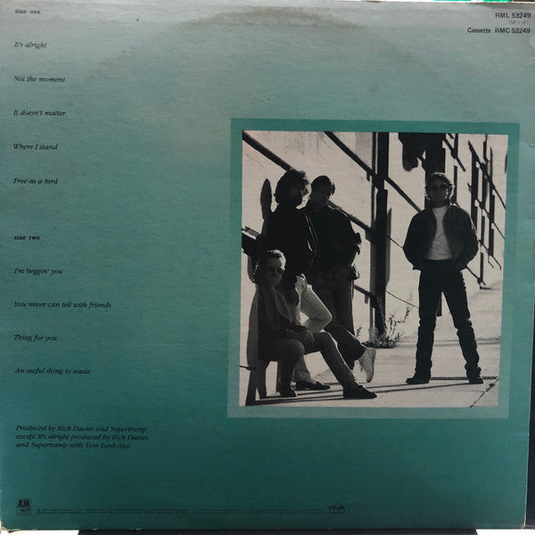 Supertramp – Free As A Bird LP vinyl record, image 2 of 6