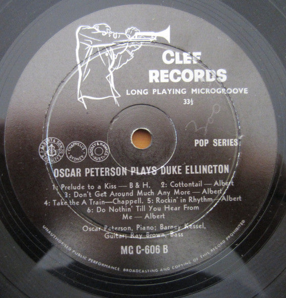 Oscar Peterson – Oscar Peterson Plays Duke Ellington LP vinyl record, image 4 of 4
