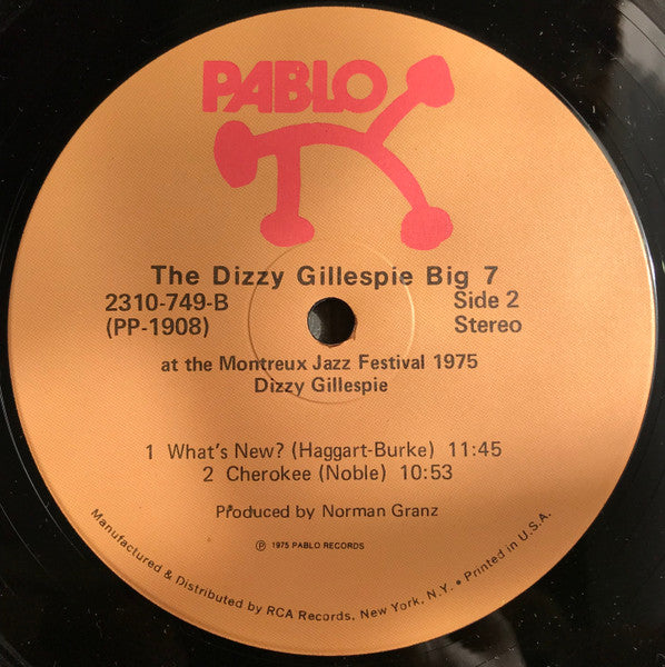 Dizzy Gillespie – The Dizzy Gillespie Big 7 At The Montreux Jazz Festival 1975 LP vinyl record, image 4 of 4