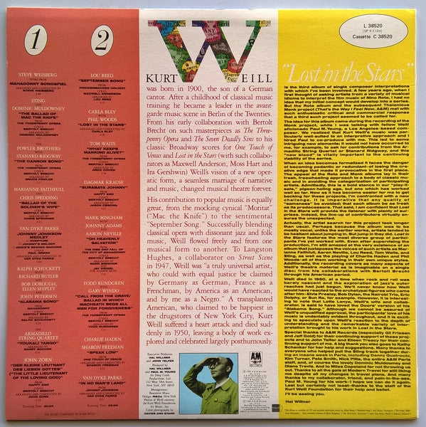 Various – Lost In The Stars (The Music Of Kurt Weill) LP vinyl record, image 2 of 6