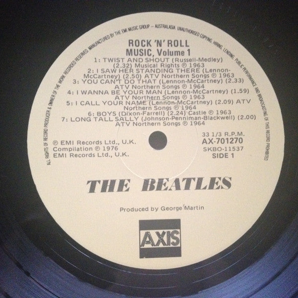 The Beatles – Rock 'N' Roll Music Volume 1 LP vinyl record, image 4 of 4