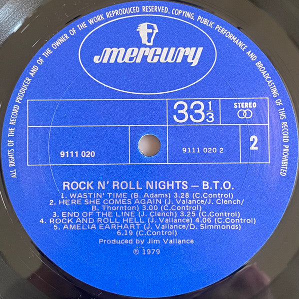 Bachman-Turner Overdrive – Rock N' Roll Nights LP vinyl record, image 6 of 6