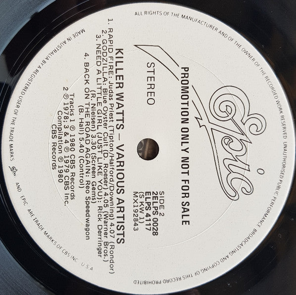 Various – Killer Watts (2xLP) LP vinyl record, image 4 of 6