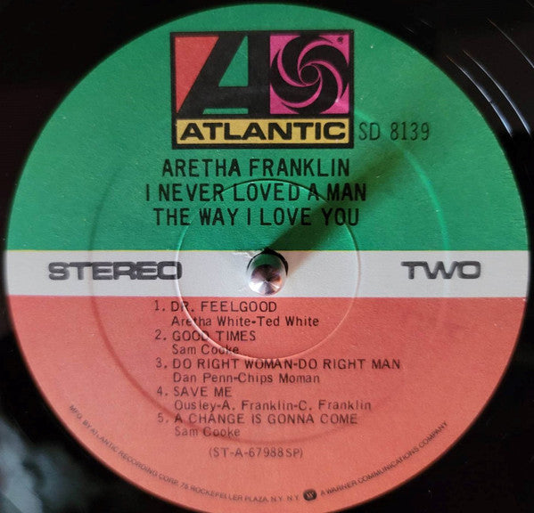 Aretha Franklin – I Never Loved A Man The Way I Love You LP vinyl record, image 4 of 4