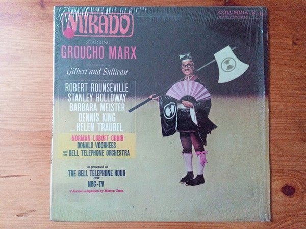 Groucho Marx, Robert Rounseville, Stanley Holloway, Barbara Meister, Dennis King, Helen Traubel – The Mikado LP vinyl record, image 1 of 2