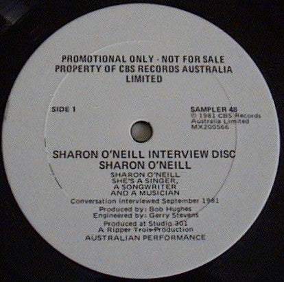 Sharon O'Neill – The Ripper Trois Radio Special LP vinyl record, image 1 of 9