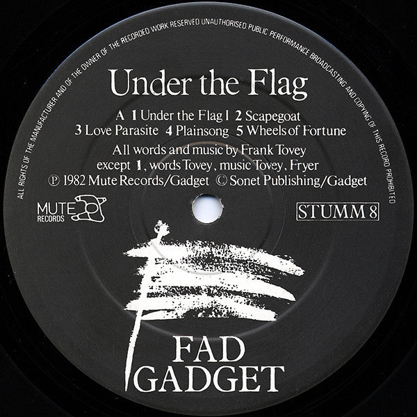 Fad Gadget – Under The Flag LP vinyl record, image 3 of 6