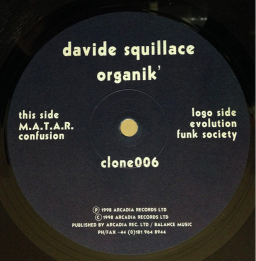 Davide Squillace – Organik 12" vinyl record, image 1 of 2