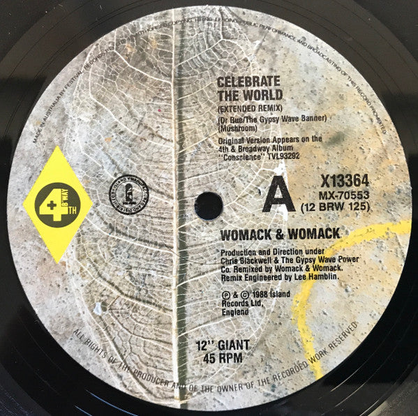 Womack & Womack – Celebrate The World 12" vinyl record, image 3 of 4