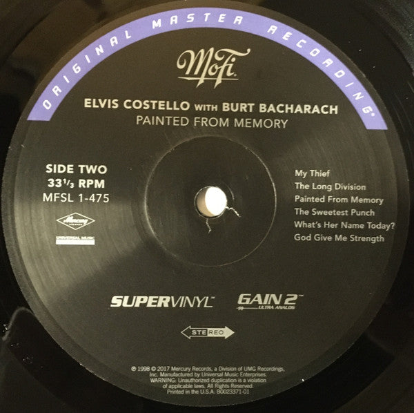 Elvis Costello, Burt Bacharach – Painted From Memory LP vinyl record, image 7 of 7