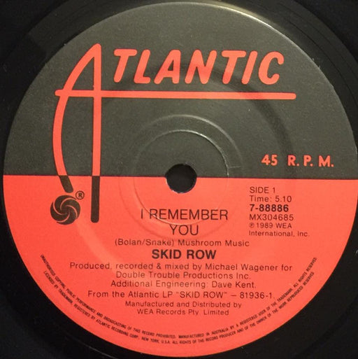Skid Row – I Remember You 7" vinyl record