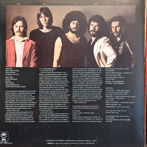 Boston – Boston LP vinyl record, image 2 of 4