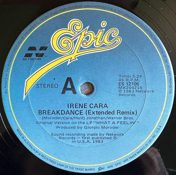 Irene Cara – Breakdance 12" vinyl record, image 3 of 4
