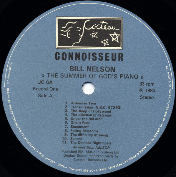 Bill Nelson – The Summer Of God's Piano LP vinyl record, image 3 of 4