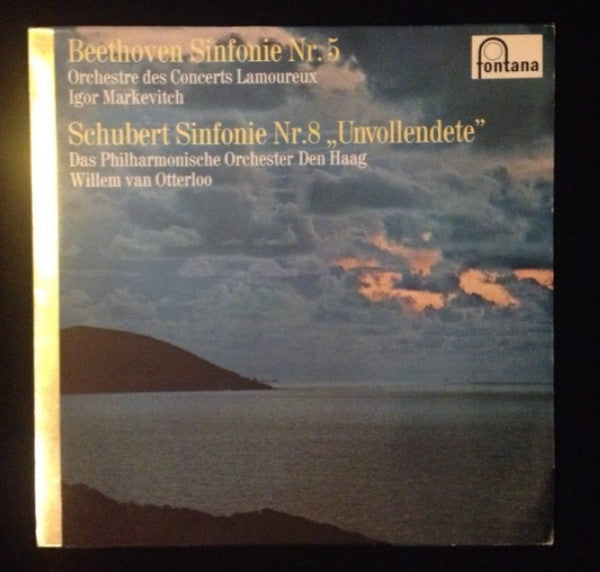 Ludwig van Beethoven, Franz Schubert, Igor Markevitch, Orchestre Des Concerts Lamoureux, Willem Van Otterloo, The Hague Philharmonic – Symphonie Nr.5 / Unvollendete LP vinyl record, image 1 of 2