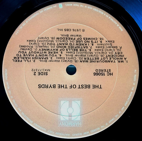 The Byrds – The Best Of LP vinyl record, image 4 of 4