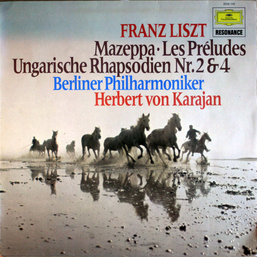 Franz Liszt, Berliner Philharmoniker, Herbert von Karajan – Mazeppa - Les Preludes - Ungarische Rhapsodien Nr.2 & 4 LP vinyl record, image 1 of 4