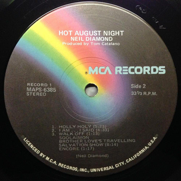 Neil Diamond – Hot August Night (2xLP) LP vinyl record, image 6 of 8