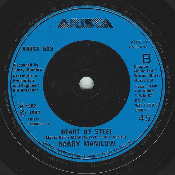 Barry Manilow – I'm Gonna Sit Right Down And Write Myself A Letter 7" vinyl record, image 6 of 6