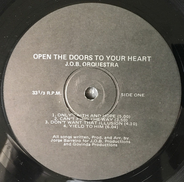 J.O.B. Orquestra – Open The Doors To Your Heart LP vinyl record, image 3 of 6