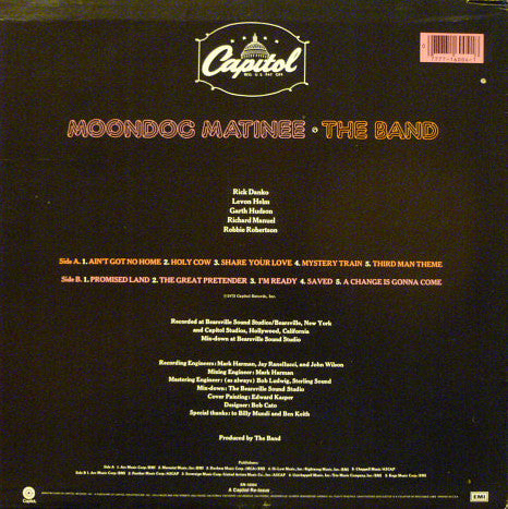 The Band – Moondog Matinee LP vinyl record, image 2 of 5