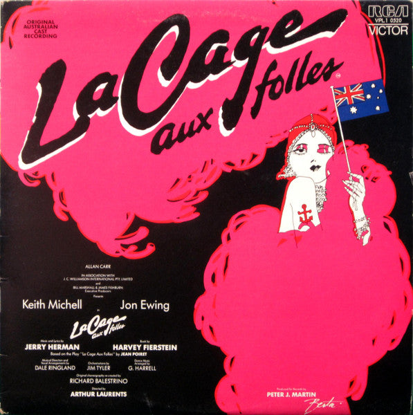 Jerry Herman, Keith Michell, Jon Ewing – La Cage Aux Folles (Original Australian Cast Recording) LP vinyl record, image 1 of 6