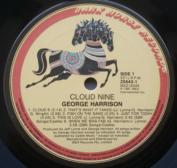 George Harrison – Cloud Nine LP vinyl record, image 3 of 6