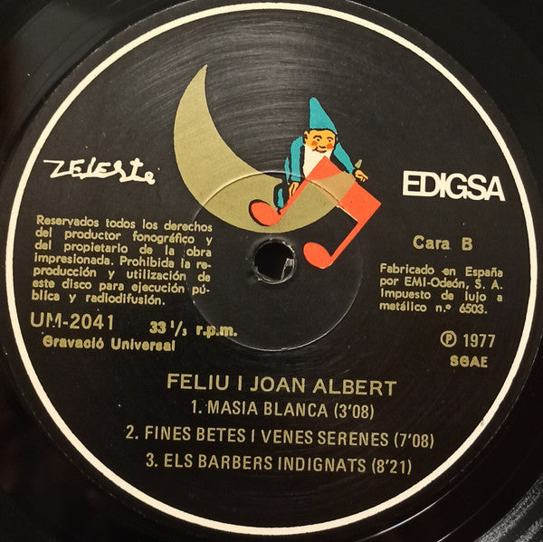 Feliu Gasull, Joan Albert Amargos – Feliu I Joan Albert LP vinyl record, image 4 of 5
