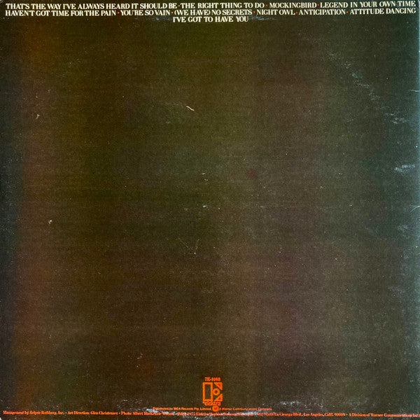 Carly Simon – The Best Of Carly Simon LP vinyl record, image 2 of 6
