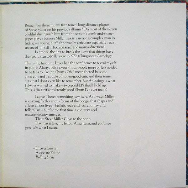 Steve Miller Band – Anthology (2xLP) LP vinyl record, image 10 of 10
