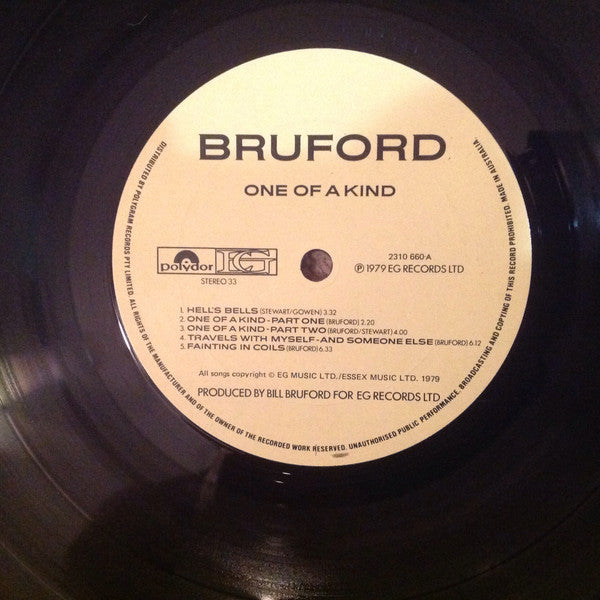 Bruford – One Of A Kind LP vinyl record, image 4 of 4