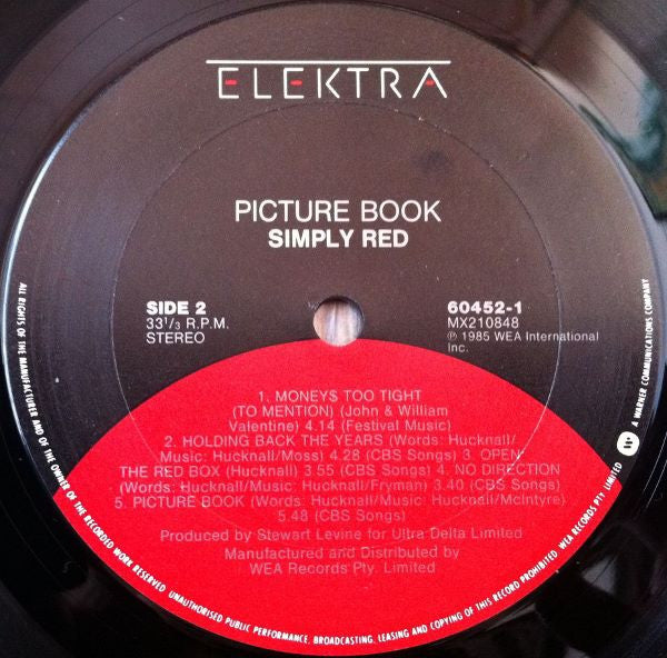 Simply Red – Picture Book LP vinyl record, image 3 of 4