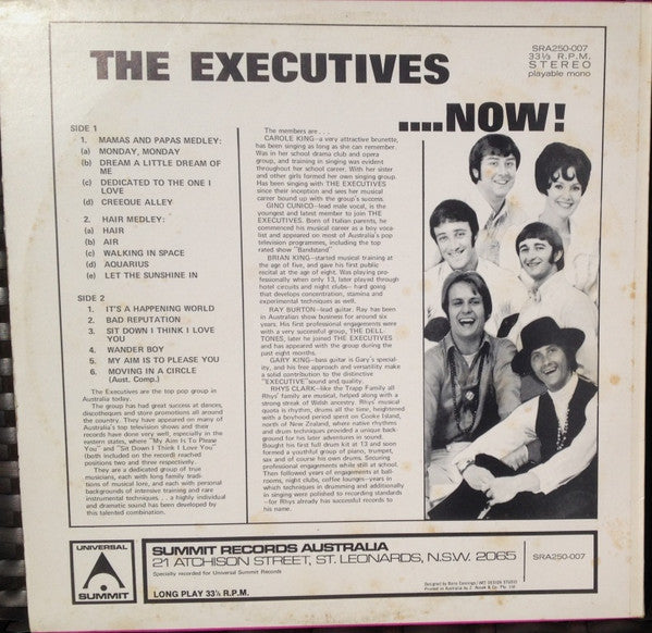 The Executives – ....Now! LP vinyl record, image 2 of 5