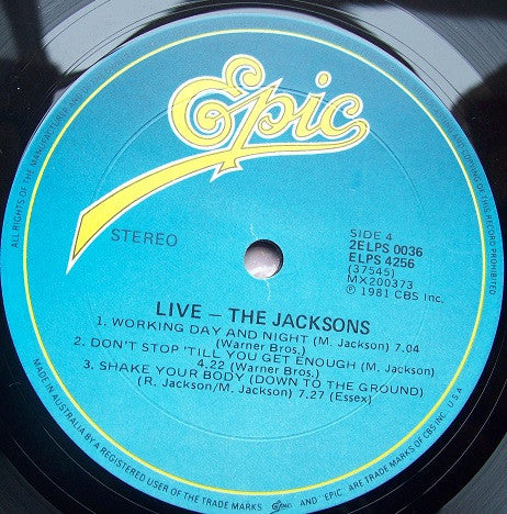 The Jacksons – Live (2xLP) LP vinyl record, image 8 of 8