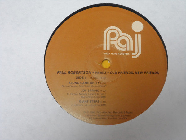 Paul Robertson – Old Friends, New Friends LP vinyl record, image 3 of 4