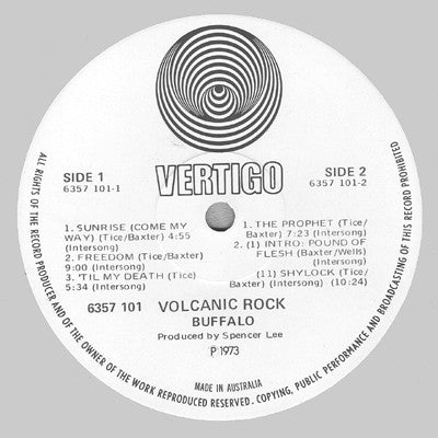 Buffalo – Volcanic Rock LP vinyl record, image 3 of 7