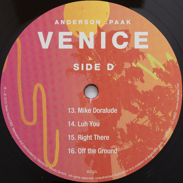 Anderson .Paak – Venice (2xLP) LP vinyl record, image 5 of 7