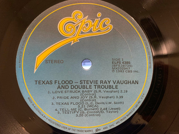 Stevie Ray Vaughan & Double Trouble – Texas Flood LP vinyl record, image 4 of 5
