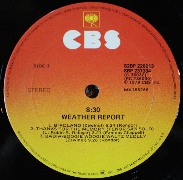 Weather Report – 8:30 (2xLP) LP vinyl record, image 6 of 7