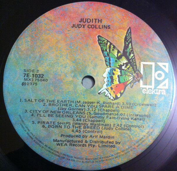 Judy Collins – Judith LP vinyl record, image 6 of 6