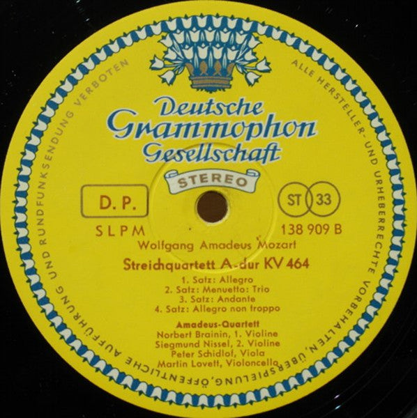 Wolfgang Amadeus Mozart, Amadeus-Quartett – Streichquartette G-Dur KV 387 Und A-Dur KV 464 LP vinyl record, image 4 of 4