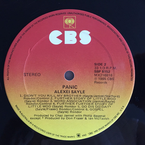 Alexei Sayle – Panic LP vinyl record, image 4 of 5