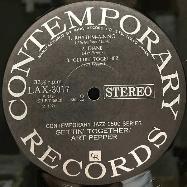 Art Pepper – Gettin' Together! LP vinyl record, image 5 of 6