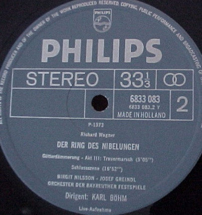 Richard Wagner, Karl Böhm, Birgit Nilsson, Leonie Rysanek, James King, Josef Greindl – Auszüge Der Ring Des Nibelungen LP vinyl record, image 4 of 4